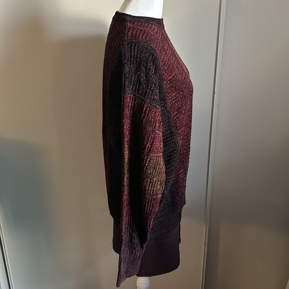 Vintage Norm Thompson Unisex Chenille Textured Multicolor Boyfriend Sweater - Picture 5 of 7